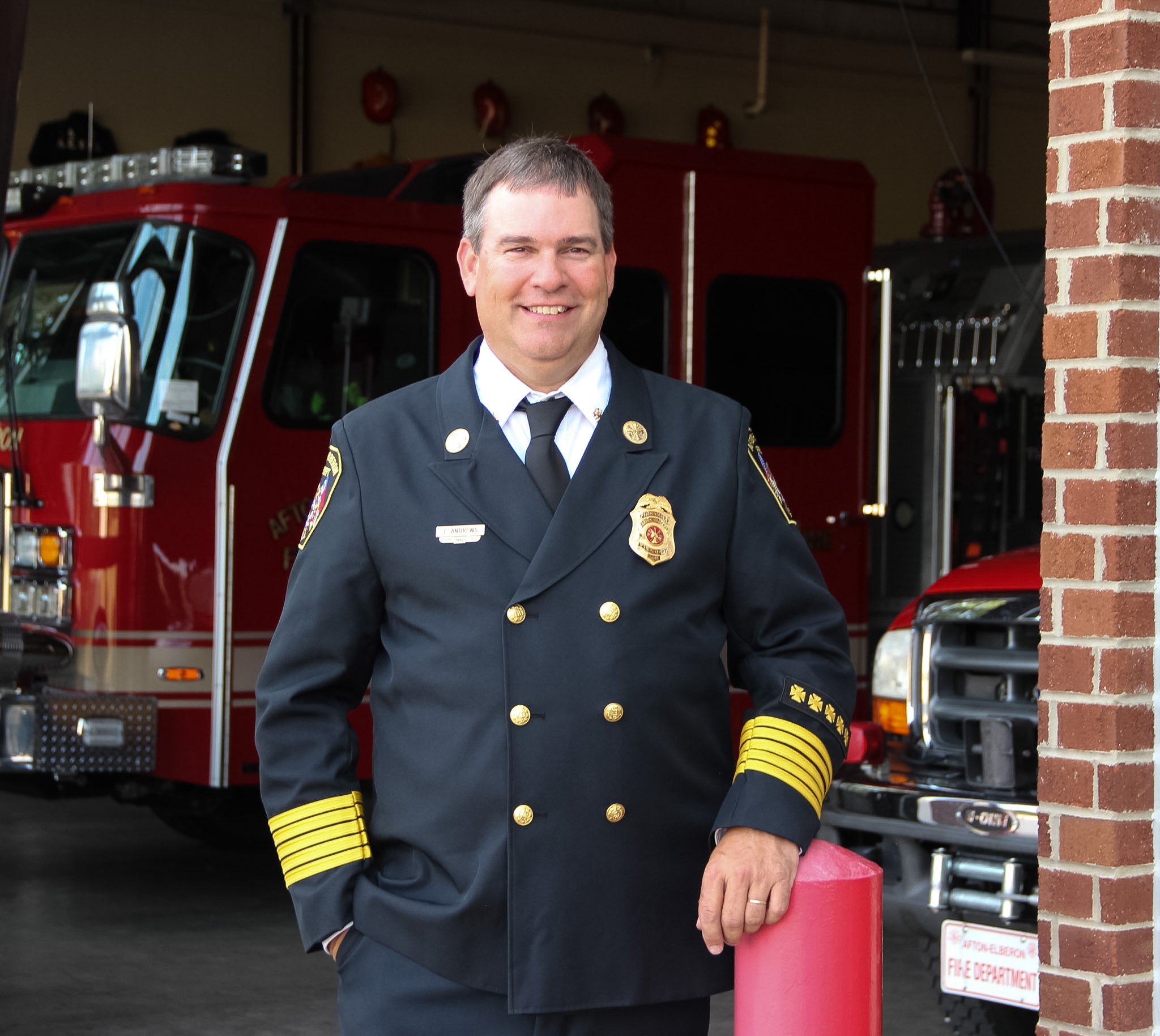Joey Andrews at Afton-Elberon Fire Station